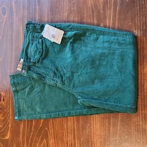 Free People Size 29 Green Corduroy Pants